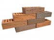 Кирпич керамический Строма облицовочный одинарный Flash Bordo Кора дуба